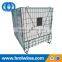 Steel collapsible foldable PET preform wire mesh cage