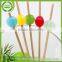 Practical customized cocktail bamboo printed gun skewer sticks
