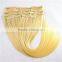 100% human hair blond clip in hair extension clip-in hair                        
                                                                                Supplier's Choice