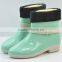 Warm winter fashion boots with cotton and cotton warm female short tube rain shoes
