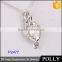 Custom fancy pure silver chain pendant necklace deisign