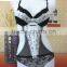 2016 Hot sexy front open black white lace lingerie baby teddie
