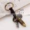 Factory Direcet Sale Exaggrate Punk Bullet Pendant Keychain Real Leather Keychain