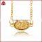 18K Gold Filled Oval Drusy Necklace Dainty Druzy Chain Necklace