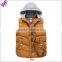 Custom Made Detachable Fleece Hooded Mens Down Vest