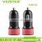 veister new arrivel 5v 2.4a car charger micro usb with indicator light for samsung