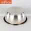 Allnice good quality stainless steel salad bowl/mental round shape deep fruit bowl