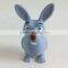 rabbit stressball pu foam gray rabbit animal promotion gift