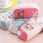 Promotion animal rabbit printing large volume pencil case with big zipper