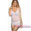 2016 White Lace babydolls Mesh women hot transparent sexy chemise