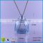 transparent empty reed diffuser glass bottle with Stainless steel home aroma air freshener bottle