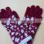 Fashion cashmare knitted double layer winter gloves