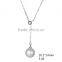 Women jewelry elegant pearl bead with sterling silver necklaces long necklace
