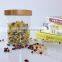 Transparent Glass Candy Tea Jar wholesale glass jars /Sample customized freely glass storage jars with airtight lids