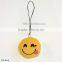 5.5cm New Cartoon plush smiley Emoji expression Key Chains Rings Red Devil Pendants Harajuku