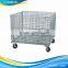 Box Wire Cage/wheel Metal Bin/pallet cargo trolley