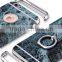 2016 With ring kickstand Luxury 3 in 1 Hard PC Marbling Phone Case Cover For iPhone 5S SE 6 6S Marble Checked Pattern Phone Case