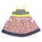 Kaiyo factory cheapest children's boutique clothing cute dress spaghetti strap dress print summer dresses