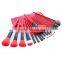 High Quality Original Chinese Red Color Professional 24pcs/set Cosmetic Brush Kit Make Up Tools Accessories Makeup Brushes