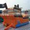 2016 cheap funny pirate ship inflatable slide for kids