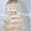 Light blond body cave curls wigs N195