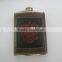 Colorful leather wrapped hip flask with FDA