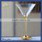 Top drawer handmade lead free clear crystal bubble ball martini wine glass stand with multi-purpose