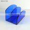 Unique deisgn cardboard blue acrylic brochure holder