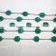 Green onyx fancy Bezel Beads Chain Garland