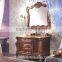 classic marble top solid wood bathroom cabinet with floor standing legsWTS250
