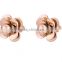 Fashion Jewelry Stainless Steel Rose flower stud earring small Gold Earrings