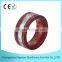 Natural Wooden Ring With Metal Piece Inlay