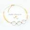 High Quality Stainless Steel Transparent Big Crystal Statement Necklace for Dress