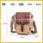 cotton canvas leather shoulder laptop messenger bag