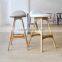 2016 Wholesale Furniture Modern Wooden Erik Erik Buch Solid Wood Bar Stool High Chair Leather Seat