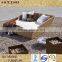 relax modern rattan sun lounger for two people luxury chaise lounge(L010)