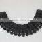 mysterious latest woman collar designs black flower pattern neck collar