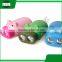cartoon pig animal eco mini portable plastic hand crank pressing led torch flashlight with rope