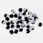 Mini Black N White Acrylic Pompom ball
