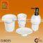 4psc white custom design ceramic bath set, bathroom accessory sanitary set