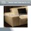Luxurious white color L shape genuine leather sofa