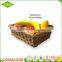 Household rectangular fruit wicker basket tray