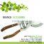 High Quality Polished Stainless Steel Garden Pruning Scissors With wood Grip Handle