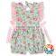 2016 Ruffles Baby Girls Jumpsuit Summer Flower Print baby cotton frocks designs For Kids new born clothes