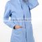2017 high quality medical scrubs,white blue color hospital uniforms