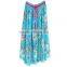 Women long print skirt Bohemian style graceful casual wear best selling maxi chiffon skirt