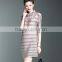 Women striated Polo neck casual pleated dresses