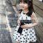 High Quality Children Clothing Frock Design Sleeveless Dot Print Girl Dresses