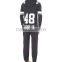 PA0046A wholesale cheap black printed men's jumpsuits with hoodie