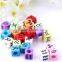 colorful Transparent plastic letter beads custom candy plasic letter charm beads for children bracelets jewelry 2017